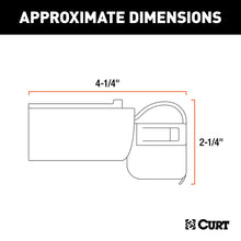 Load image into Gallery viewer, CURT 57724 Adapter with Backup Alarm (7-Way RV Blade Vehicle to 4-Way Flat Trailer)