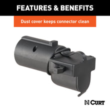 Load image into Gallery viewer, CURT 57724 Adapter with Backup Alarm (7-Way RV Blade Vehicle to 4-Way Flat Trailer)