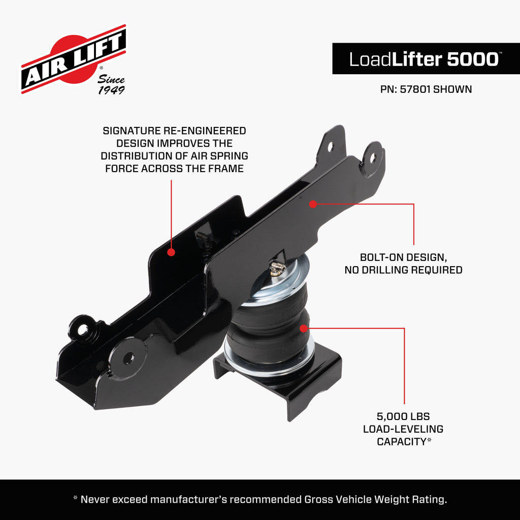 Air Lift 57801 LoadLifter kit for 2019-2025 Mercedes Sprinter 2500 2WD SRW 170” wheelbase for Select Mercedes-Benz Sprinter