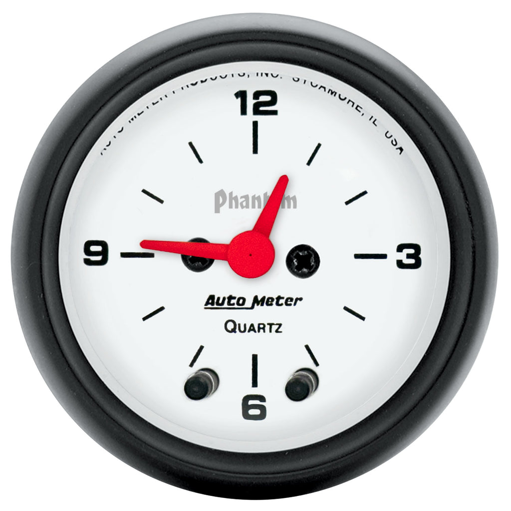 AutoMeter 5785 GAUGE, CLOCK, 2 1/16", 12HR, ANALOG, PHANTOM