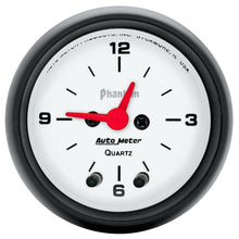 Load image into Gallery viewer, AutoMeter 5785 GAUGE, CLOCK, 2 1/16", 12HR, ANALOG, PHANTOM