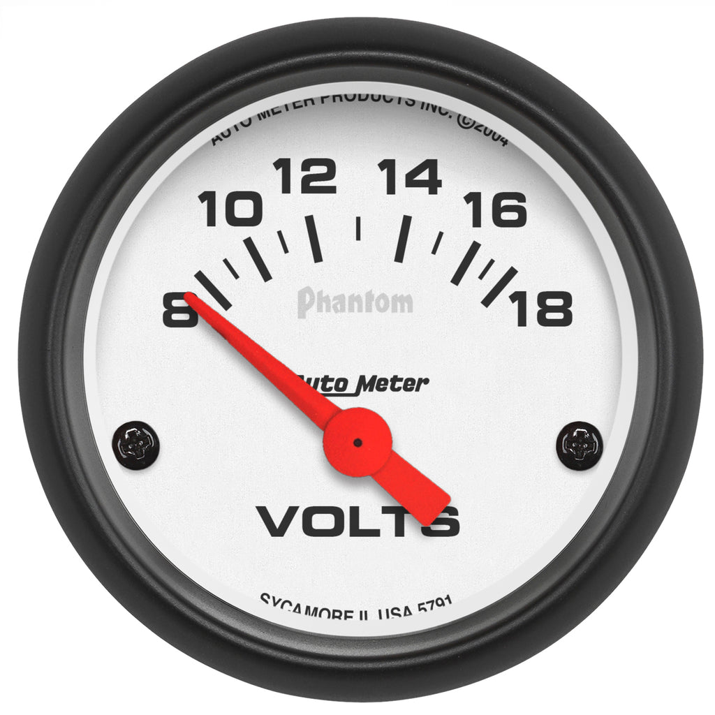 AutoMeter 5791 GAUGE, VOLTMETER, 2 1/16", 18V, ELEC, PHANTOM