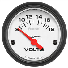 Load image into Gallery viewer, AutoMeter 5791 GAUGE, VOLTMETER, 2 1/16", 18V, ELEC, PHANTOM
