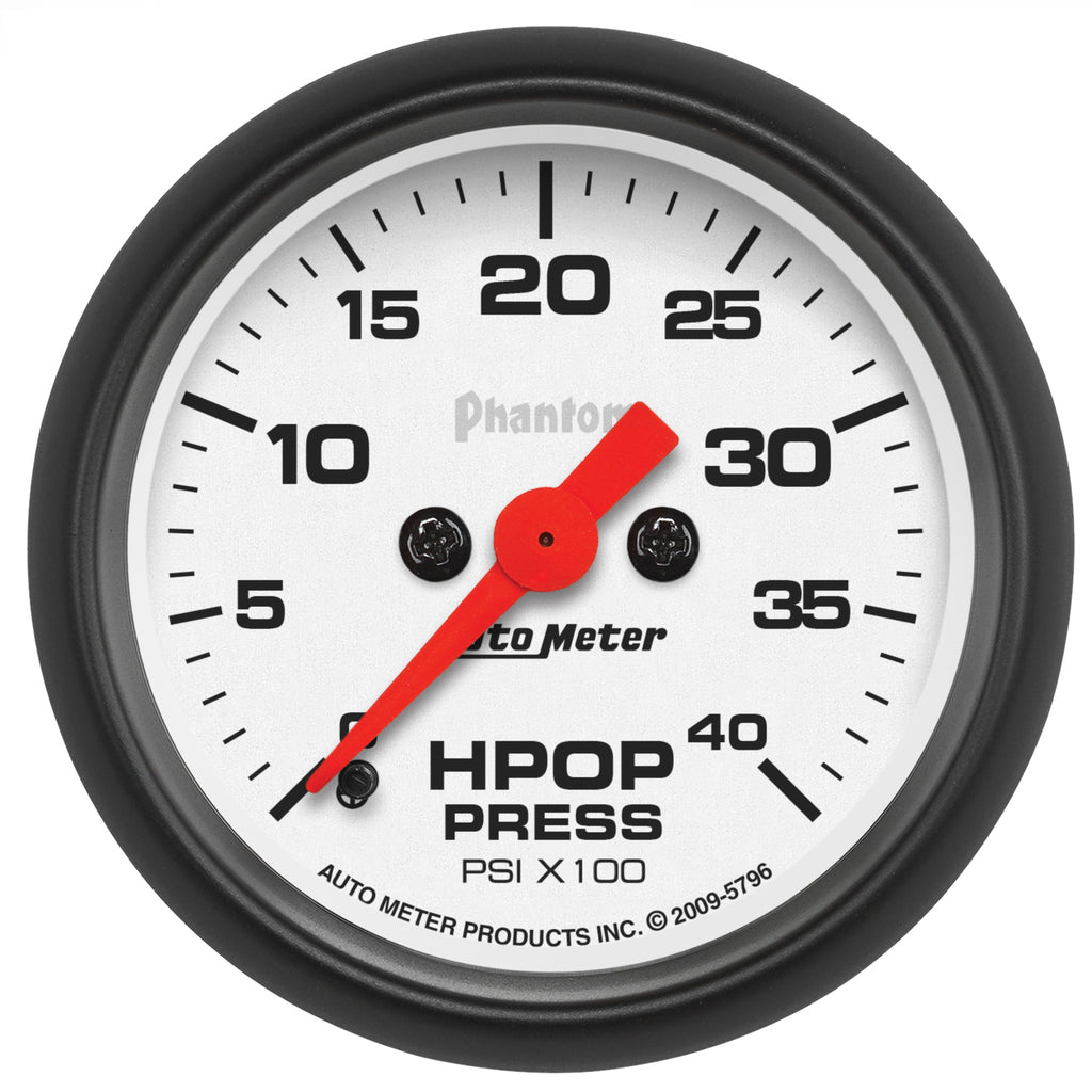 AutoMeter 5796 GAUGE, HIGH PRESS OIL PUMP, 2 1/16", 4KPSI, DIGITAL STEPPER MOTOR, PHANTOM for Select Ford F-250, Ford F-250 HD, Ford F-250 Super Duty, Ford F-350, Ford F-350 Super Duty, Ford F-450 Super Duty, Ford F-550 Super Duty