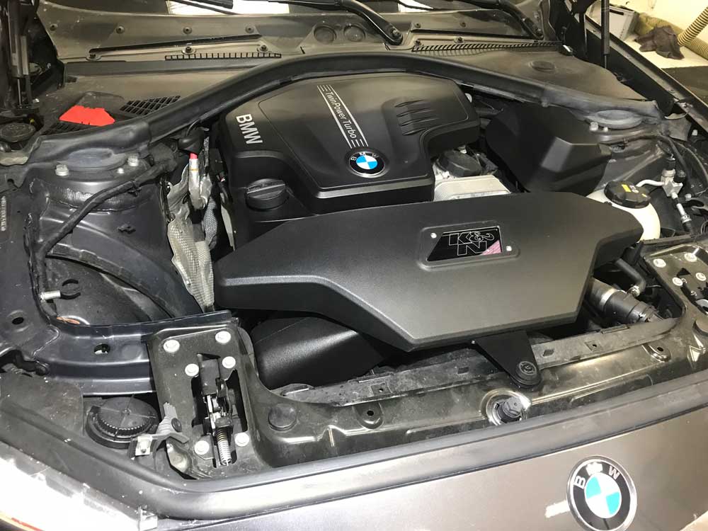 K&N 57S-2001 Performance Air Intake System for Select BMW 125i, BMW 220i, BMW 228i, BMW 320i, BMW 328i, BMW 428i