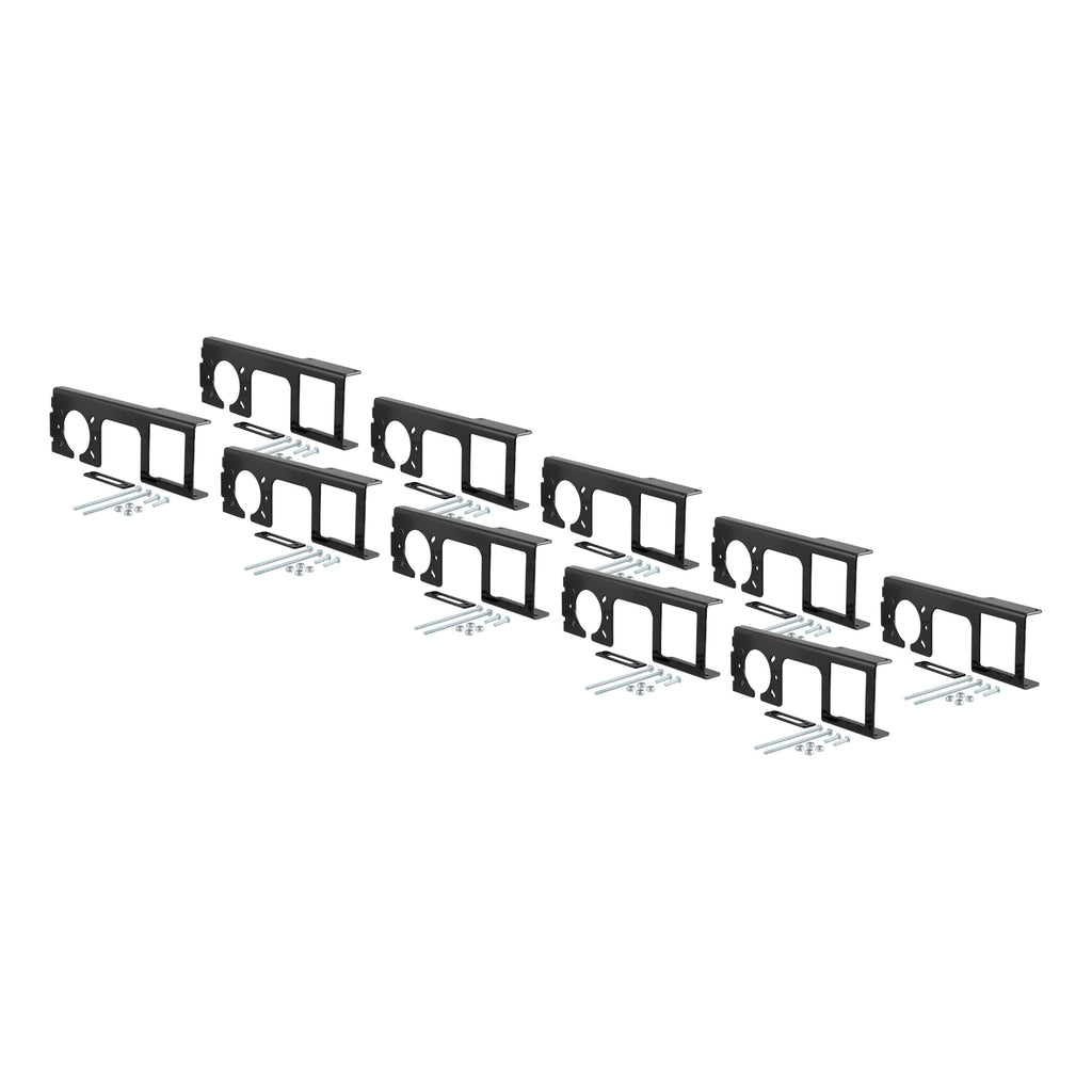 CURT 58000010 Easy-Mount Wiring Brackets for 4 or 5-Flat & 6 or 7-Round (2" Receiver, 10-Pack)