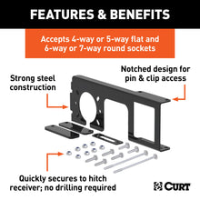 Load image into Gallery viewer, CURT 58000010 Easy-Mount Wiring Brackets for 4 or 5-Flat &amp; 6 or 7-Round (2" Receiver, 10-Pack)