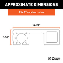 Load image into Gallery viewer, CURT 58000 Easy-Mount Wiring Bracket for 4 or 5-Flat &amp; 6 or 7-Round (2" Receiver)