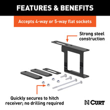 Load image into Gallery viewer, CURT 58001 Easy-Mount Wiring Bracket for 4 or 5-Way Flat (2" Receiver)