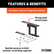 Load image into Gallery viewer, CURT 58002010 Easy-Mount Wiring Brackets for 4 or 5-Way Flat (1-1/4" Receiver, 10-Pack)