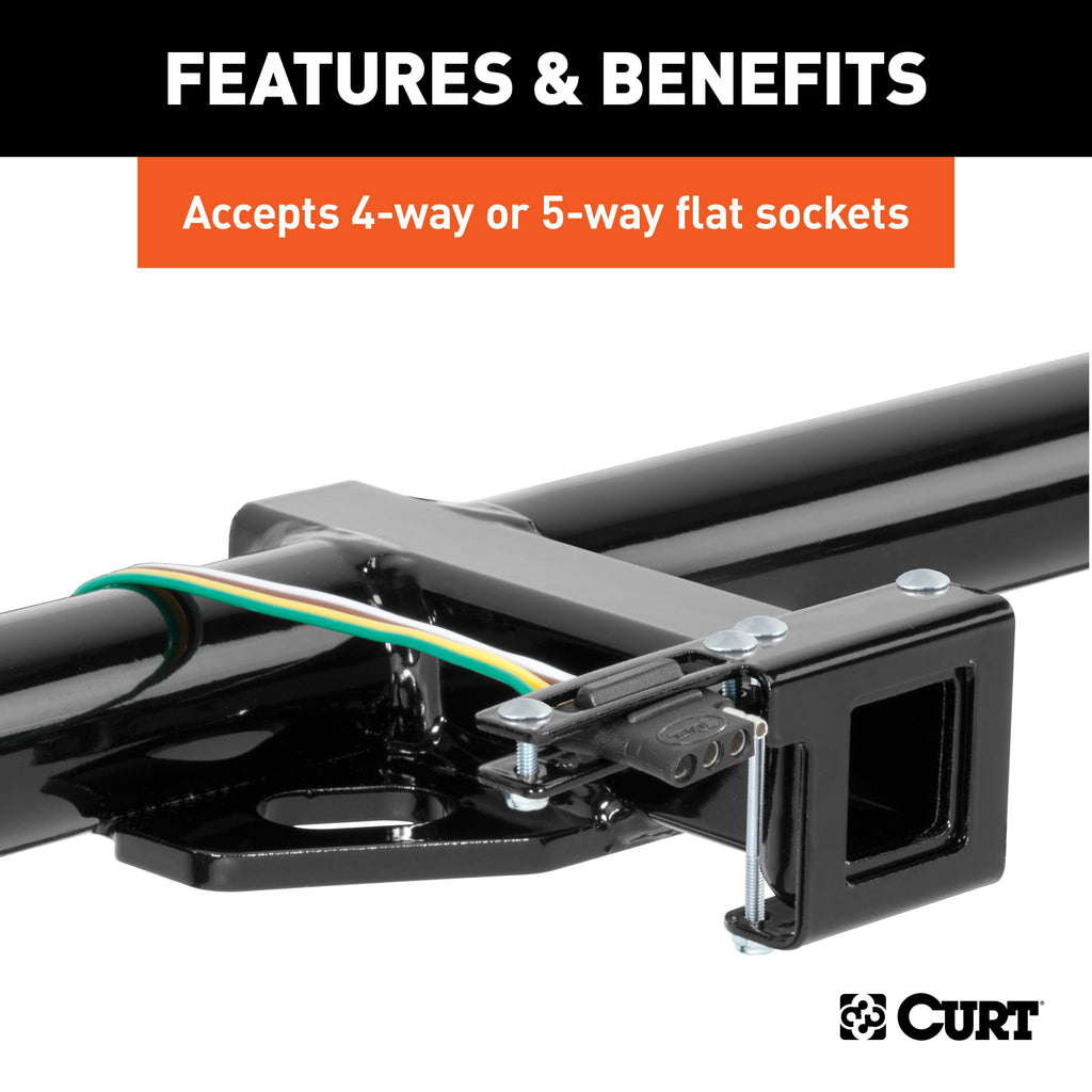 CURT 58002 Easy-Mount Wiring Bracket for 4 or 5-Way Flat (1-1/4" Receiver)