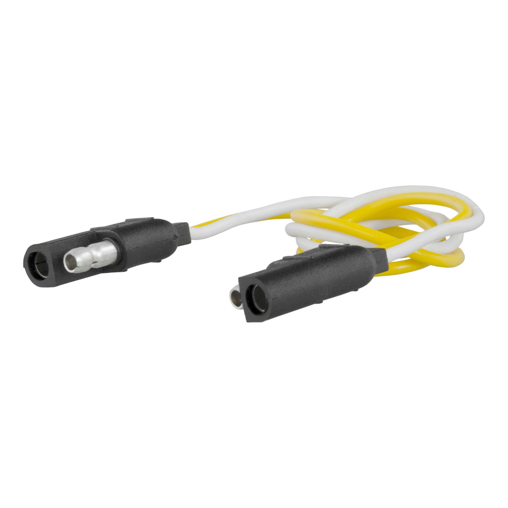 CURT 58020 2-Way Flat Connector Plug & Socket with 12" Wires