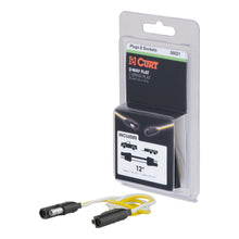 Load image into Gallery viewer, CURT 58021 2-Way Flat Connector Plug &amp; Socket with 12" Wires (Packaged)
