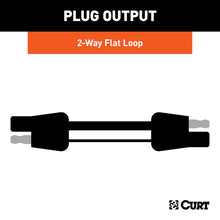 Load image into Gallery viewer, CURT 58021 2-Way Flat Connector Plug &amp; Socket with 12" Wires (Packaged)