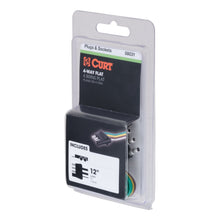 Load image into Gallery viewer, CURT 58031 4-Way Flat Connector Plug with 12" Wires (Trailer Side, Packaged)