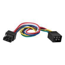 Load image into Gallery viewer, CURT 58034 6-Way Square Connector Plug &amp; Socket with 12" Wires (Packaged)