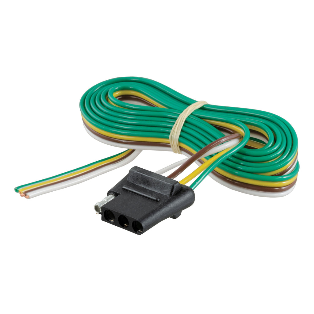 CURT 58042 4-Way Flat Connector Plug & Socket with 12" & 48" Wires (Bulk)