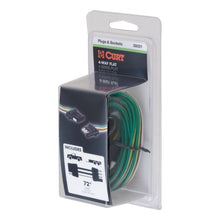 Load image into Gallery viewer, CURT 58051 4-Way Flat Connector Plug &amp; Socket with 72" Wires (Packaged)