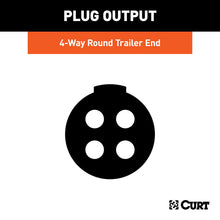 Load image into Gallery viewer, CURT 58060 4-Way Round Connector Plug (Trailer Side)