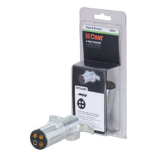 Load image into Gallery viewer, CURT 58061 4-Way Round Connector Plug (Trailer Side, Packaged)