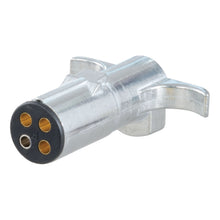 Load image into Gallery viewer, CURT 58061 4-Way Round Connector Plug (Trailer Side, Packaged)