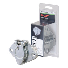 Load image into Gallery viewer, CURT 58071 4-Way Round Connector Socket (Vehicle Side, Packaged)