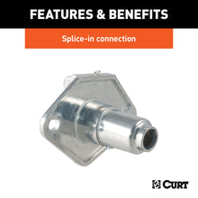 Load image into Gallery viewer, CURT 58071 4-Way Round Connector Socket (Vehicle Side, Packaged)