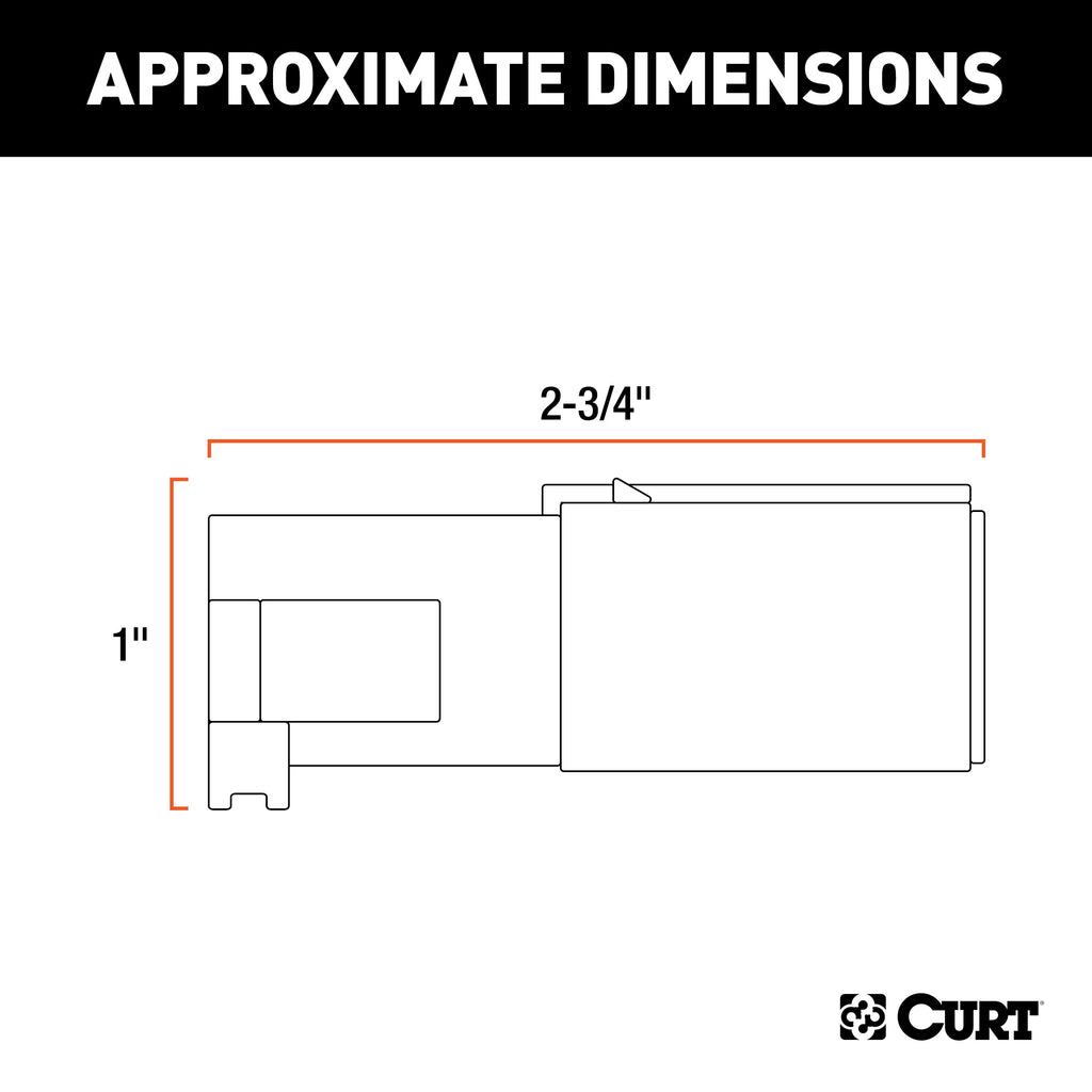 CURT 58080 6-Way Round Connector Plug (Trailer Side, Diecast Metal)