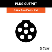Load image into Gallery viewer, CURT 58080 6-Way Round Connector Plug (Trailer Side, Diecast Metal)