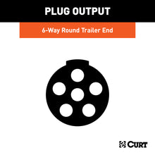 Load image into Gallery viewer, CURT 58082 6-Way Round Connector Plug with Spring (Trailer Side)