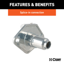 Load image into Gallery viewer, CURT 58091 6-Way Round Connector Socket (Vehicle Side, Packaged)