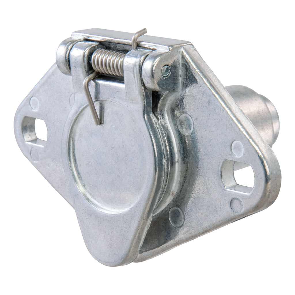 CURT 58091 6-Way Round Connector Socket (Vehicle Side, Packaged)