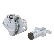 Load image into Gallery viewer, CURT 58092 6-Way Round Connector Plug &amp; Socket (Packaged)