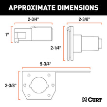 Load image into Gallery viewer, CURT 58093 6-Way Round Connector Plug &amp; Socket with Hardware (Packaged)