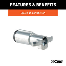 Load image into Gallery viewer, CURT 58120 6-Way Round Connector Plug (Trailer Side, Chrome Plastic)