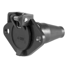 Load image into Gallery viewer, CURT 58130 6-Way Round Connector Socket (Vehicle Side, Black Plastic)