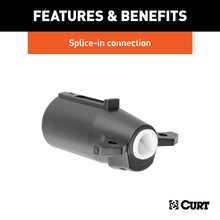 Load image into Gallery viewer, CURT 58141 7-Way RV Blade Connector Plug (Trailer Side, Black Plastic, Packaged)