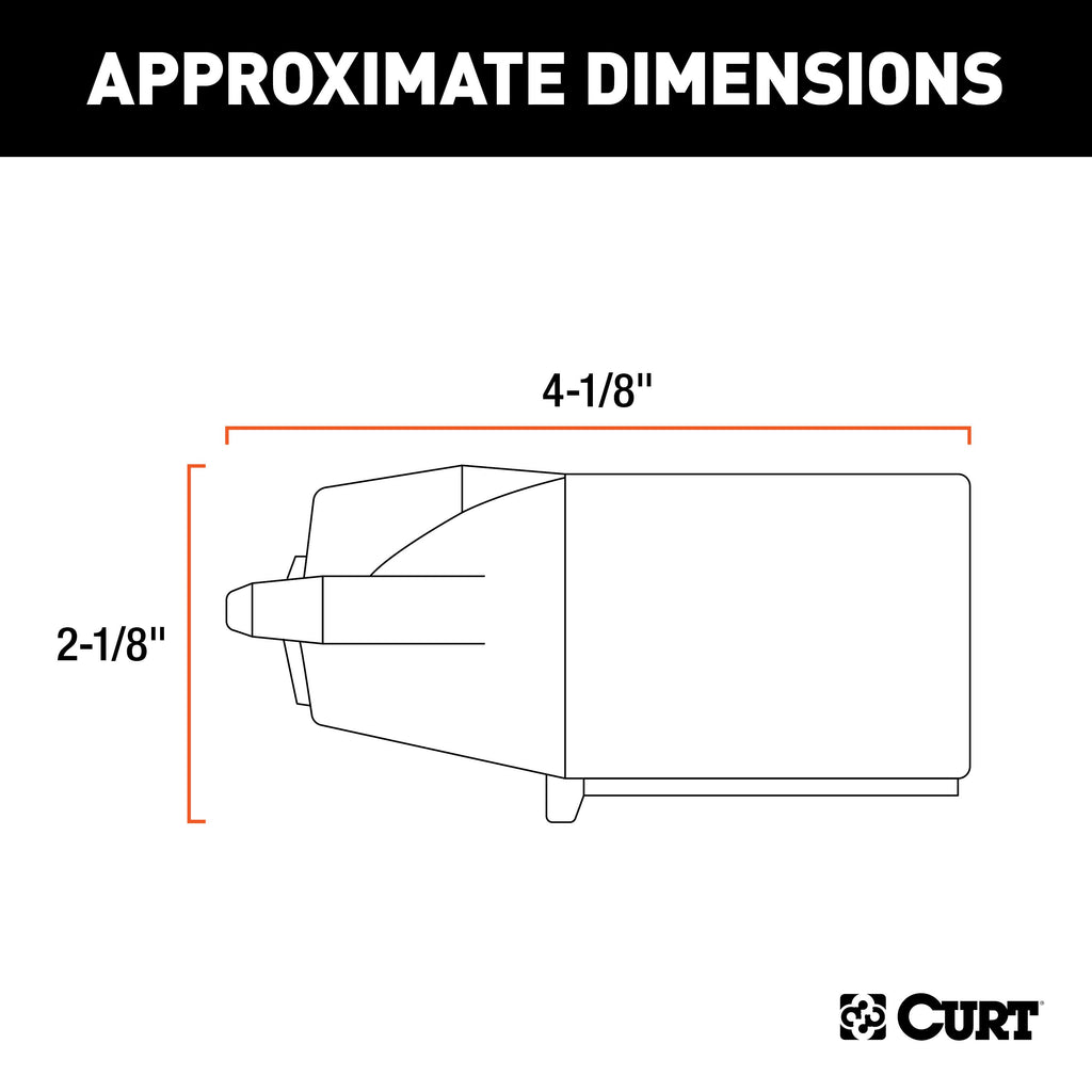 CURT 58145 Heavy-Duty 7-Way RV Blade Connector Plug (Trailer Side)