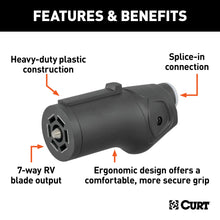 Load image into Gallery viewer, CURT 58145 Heavy-Duty 7-Way RV Blade Connector Plug (Trailer Side)
