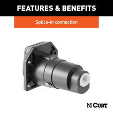 Load image into Gallery viewer, CURT 58151 7-Way RV Blade Connector Socket (Vehicle Side, Packaged)