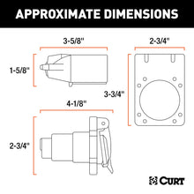 Load image into Gallery viewer, CURT 58152 7-Way RV Blade Connector Plug &amp; Socket with Hardware (Packaged)
