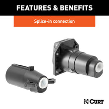 Load image into Gallery viewer, CURT 58152 7-Way RV Blade Connector Plug &amp; Socket with Hardware (Packaged)