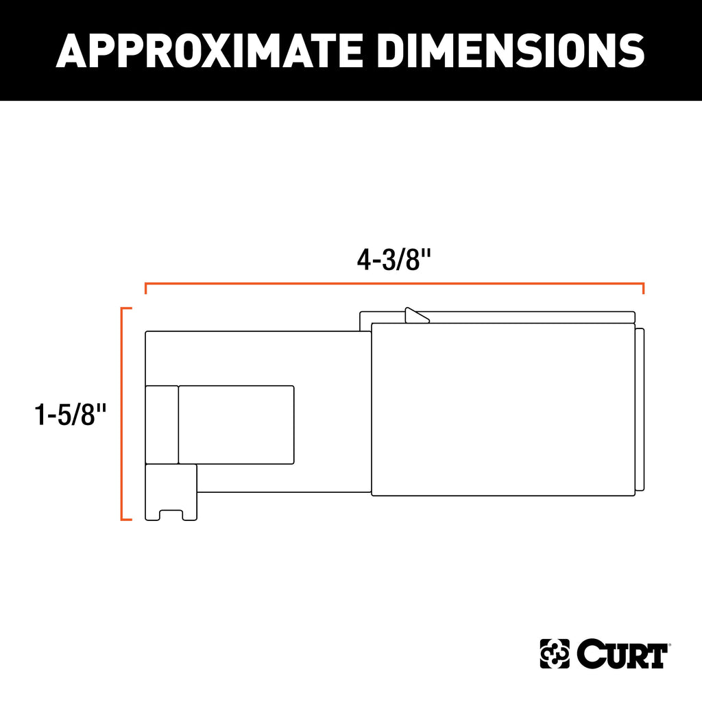 CURT 58161 7-Way Round Connector Plug (Trailer Side, Packaged)
