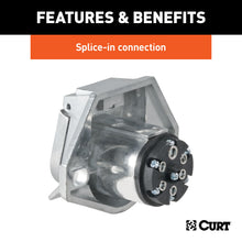 Load image into Gallery viewer, CURT 58170 7-Way Round Connector Socket (Vehicle Side)