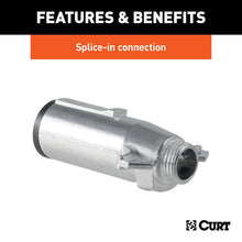 Load image into Gallery viewer, CURT 58180 7-Way Round Connector Plug with Spring (Trailer Side)