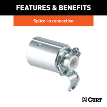 Load image into Gallery viewer, CURT 58190 7-Way RV Blade Connector Plug (Trailer Side, Diecast Metal)
