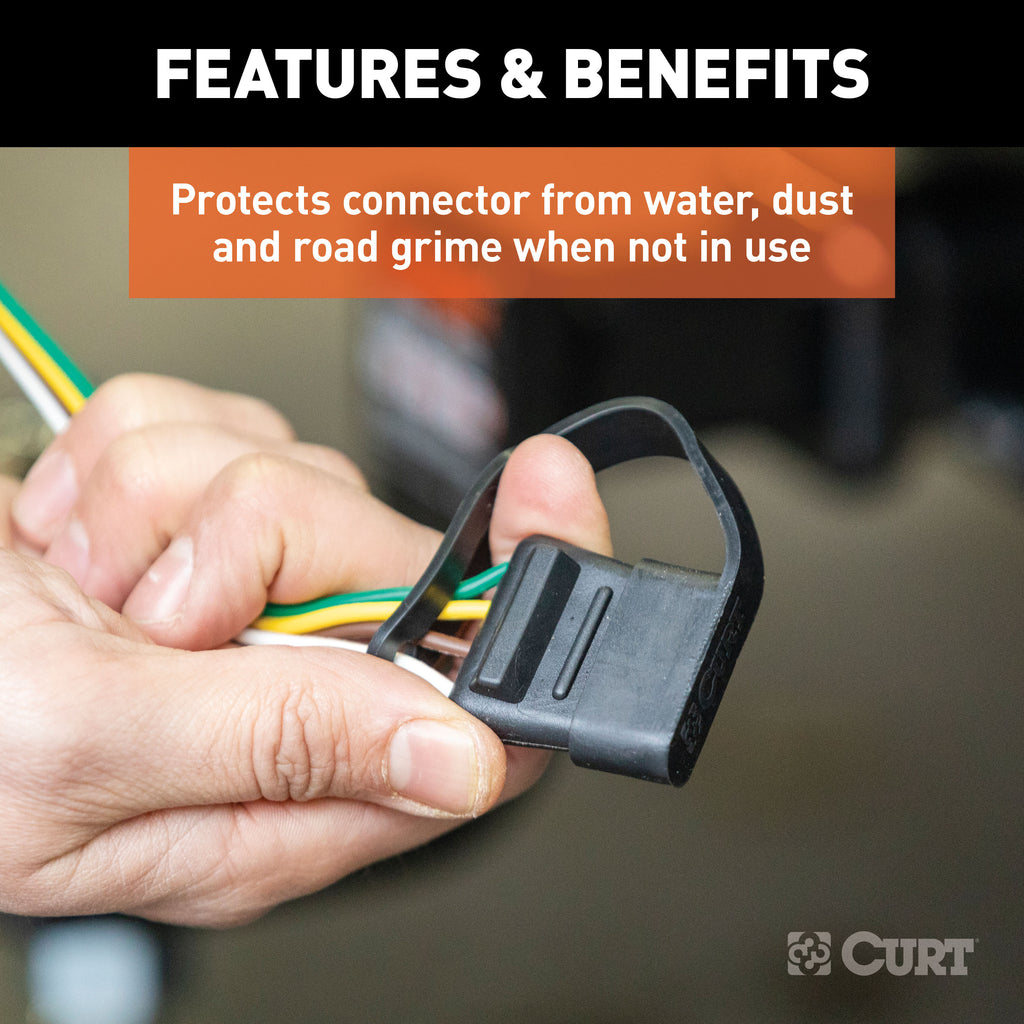CURT 58200 4-Way Flat Connector Dust Cover (Vehicle Side)