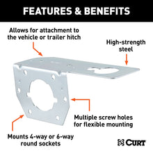 Load image into Gallery viewer, CURT 58210 Connector Mounting Bracket for 4 or 6-Way Round