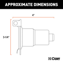 Load image into Gallery viewer, CURT 58220 7-Way RV Blade Connector Socket (Vehicle Side, Diecast Metal)
