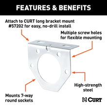 Load image into Gallery viewer, CURT 58222 Connector Mounting Bracket for 7-Way Round